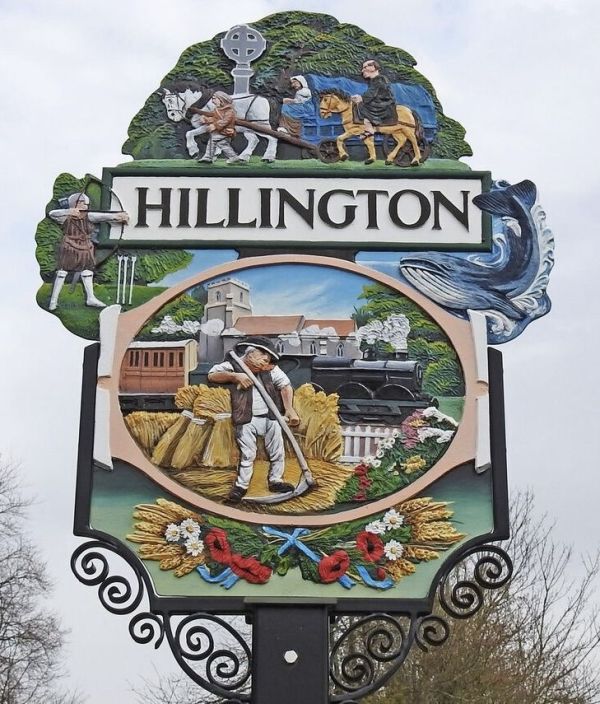 Hillington village sign
